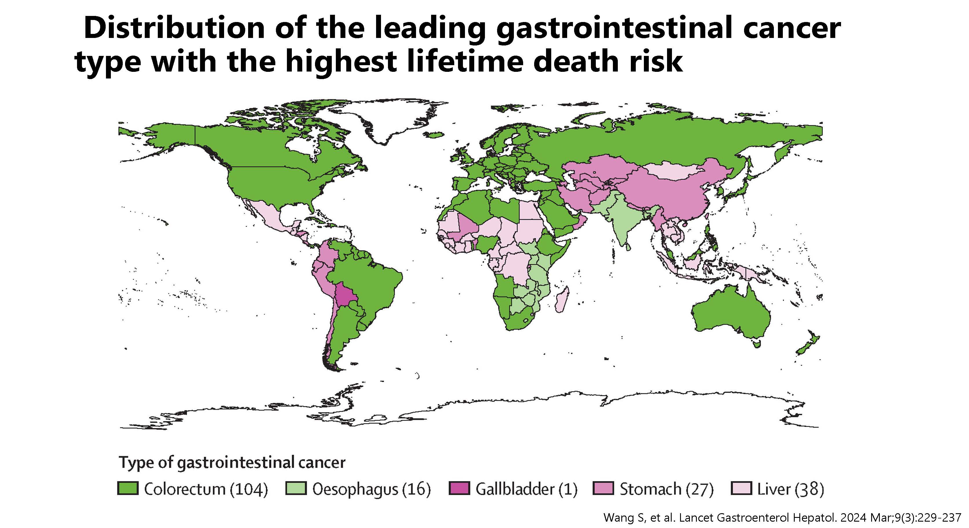 Latest infromation: The incidence and mortality of gastrointestinal cancers in each country using GLOBOCAN data